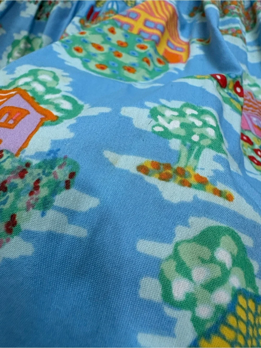 Matilda Jane Blue, Yellow & Green Patchwork Village Dress size 6